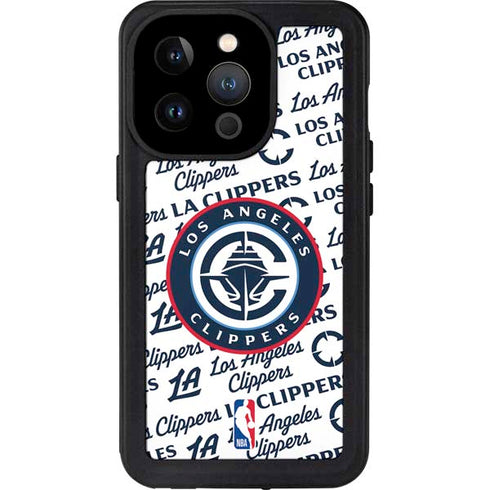 NBA Los Angeles Clippers Blast Text iPhone 15 Pro Waterproof Case